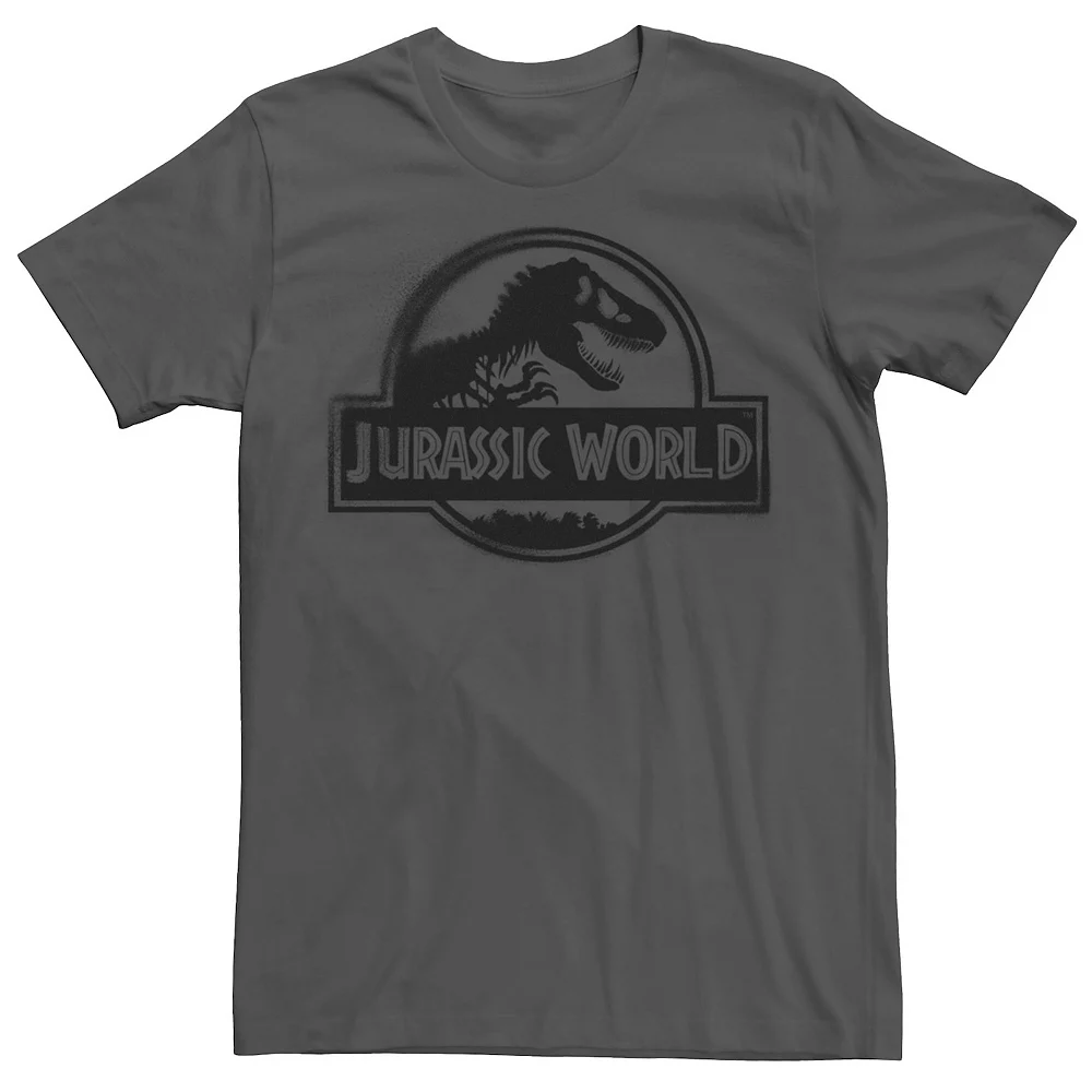 Men's Jurassic World Two Black Spray Paint Logo Tee 5 Men's Jurassic World Two Black Spray Paint Logo Tee - Image 3