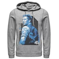 Men's Jurassic World Owen Blue Tone Portrait Hoodie