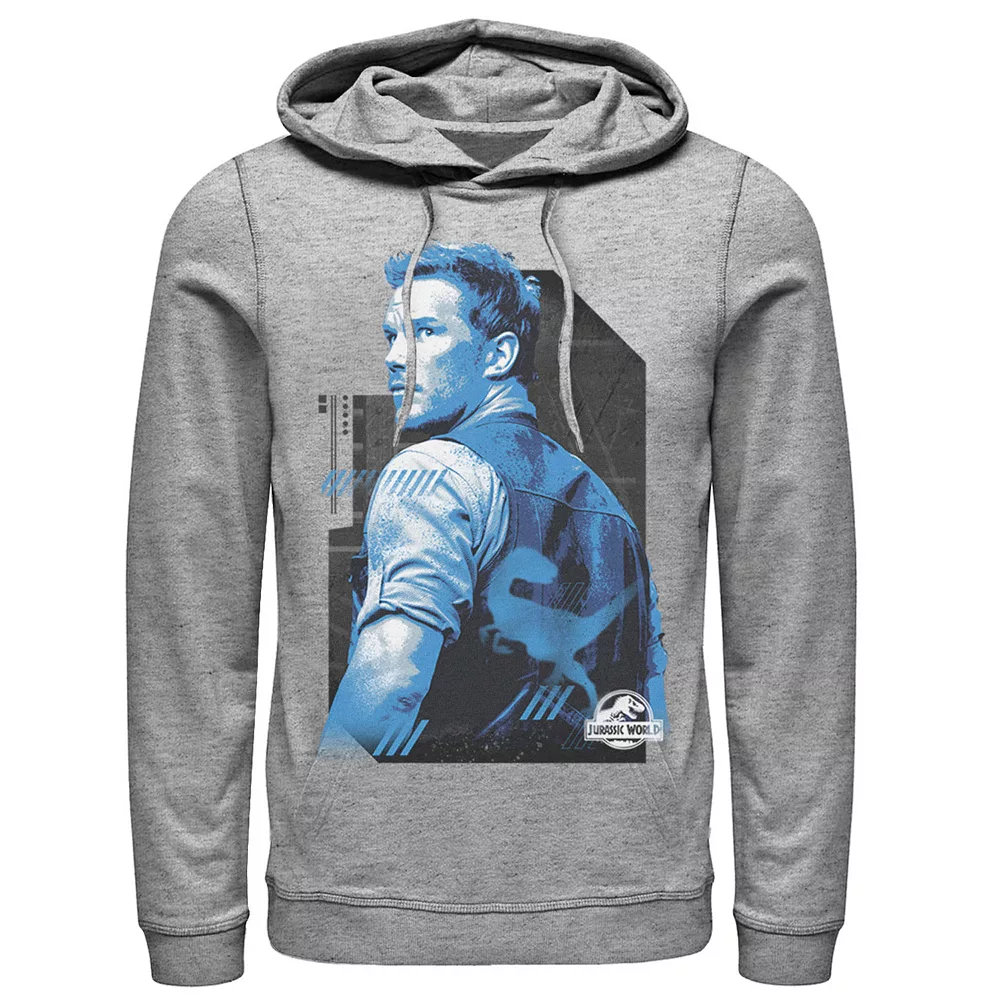 Men's Jurassic World Owen Blue Tone Portrait Hoodie 3 Men's Jurassic World Owen Blue Tone Portrait Hoodie