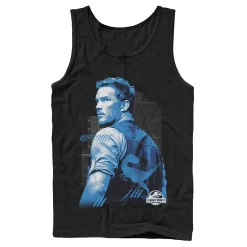 Men's Jurassic World Owen Blue Tone Portrait Tank