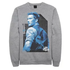 Men's Jurassic World Owen Blue Tone Portrait Sweatshirt 8 Men's Jurassic World Owen Blue Tone Portrait Sweatshirt -Men's Skechers Shoes Shop 4395192 Athletic Heather