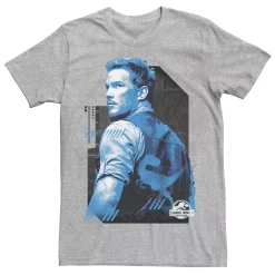 Men's Jurassic World Owen Blue Tone Portrait Tee 15 Men's Jurassic World Owen Blue Tone Portrait Tee -Men's Skechers Shoes Shop 4395194 Athletic Heather