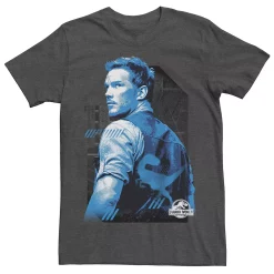 Men's Jurassic World Owen Blue Tone Portrait Tee 17 Men's Jurassic World Owen Blue Tone Portrait Tee -Men's Skechers Shoes Shop 4395194 Charcoal Heather