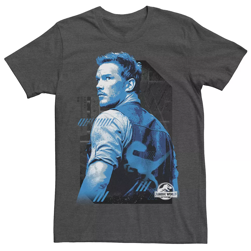 Men's Jurassic World Owen Blue Tone Portrait Tee 10 Men's Jurassic World Owen Blue Tone Portrait Tee - Image 8