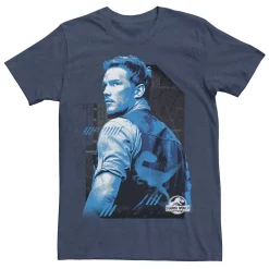 Men's Jurassic World Owen Blue Tone Portrait Tee 16 Men's Jurassic World Owen Blue Tone Portrait Tee -Men's Skechers Shoes Shop 4395194 Navy Heather
