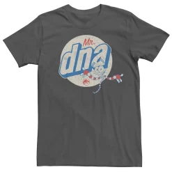 Men's Jurassic World Vintage Mr. DNA Logo Tee -Men's Skechers Shoes Shop 4395216 Charcoal