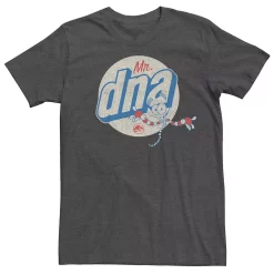 Men's Jurassic World Vintage Mr. DNA Logo Tee -Men's Skechers Shoes Shop 4395216 Charcoal Heather