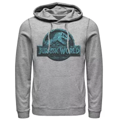 Men's Jurassic World Two Logo Lost In The Deep Hoodie -Men's Skechers Shoes Shop 4395231 Athletic Heather