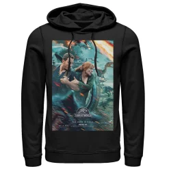 Men's Jurassic World Two Owen Claire Movie Poster Hoodie -Men's Skechers Shoes Shop 4395803 Black