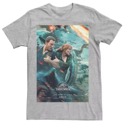 Men's Jurassic World Two Owen Claire Movie Poster Tee