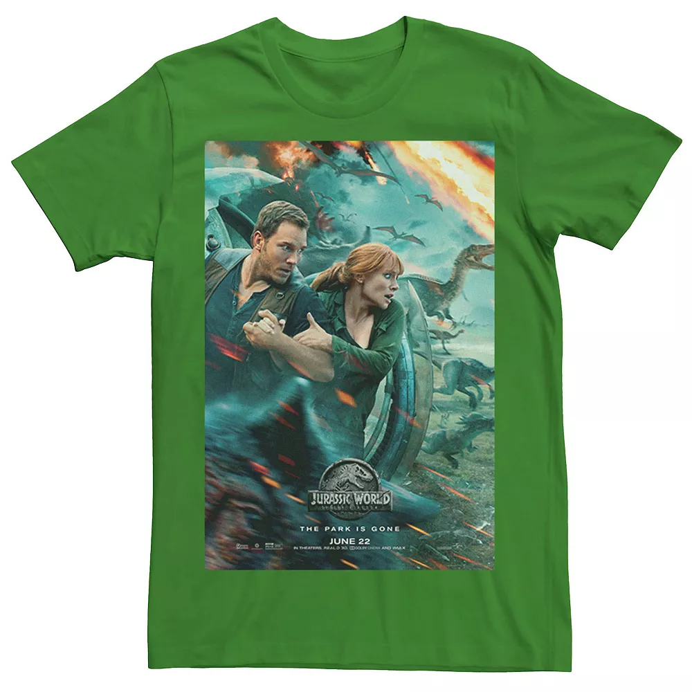 Men's Jurassic World Two Owen Claire Movie Poster Tee 6 Men's Jurassic World Two Owen Claire Movie Poster Tee - Image 4