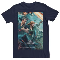 Men's Jurassic World Two Owen Claire Movie Poster Tee 22 Men's Jurassic World Two Owen Claire Movie Poster Tee -Men's Skechers Shoes Shop 4395807 Navy