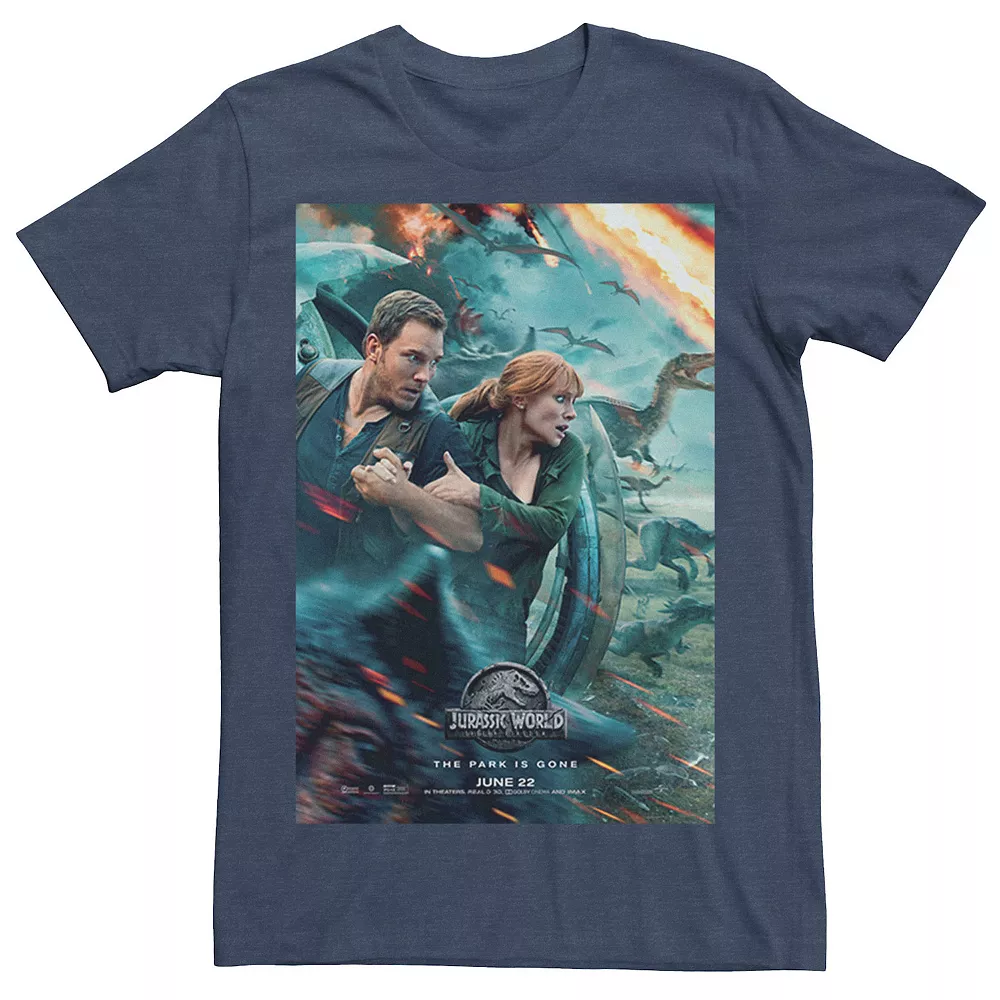 Men's Jurassic World Two Owen Claire Movie Poster Tee 11 Men's Jurassic World Two Owen Claire Movie Poster Tee - Image 9