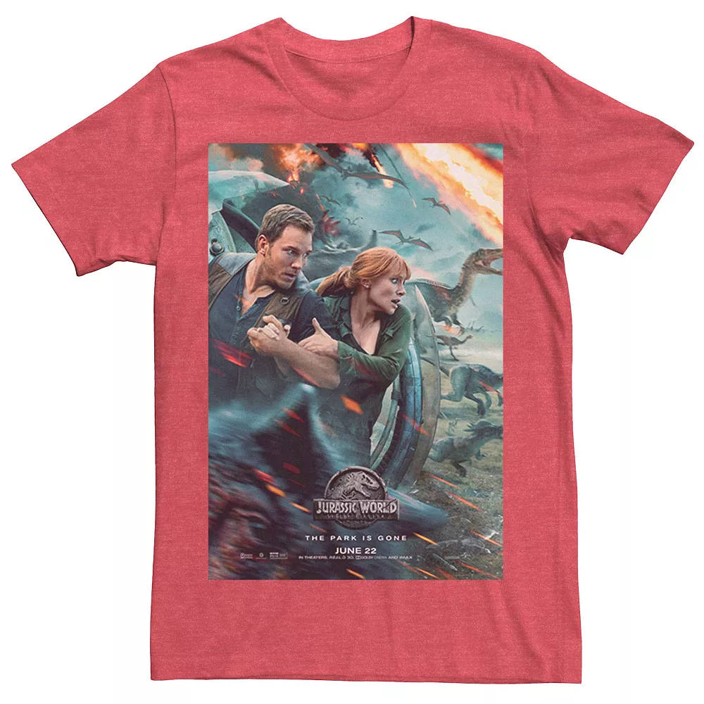 Men's Jurassic World Two Owen Claire Movie Poster Tee 7 Men's Jurassic World Two Owen Claire Movie Poster Tee - Image 5