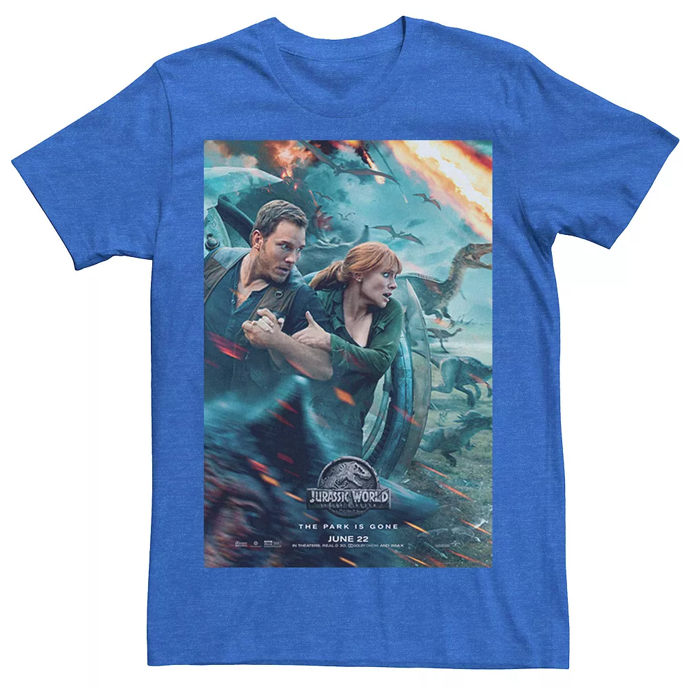 Men's Jurassic World Two Owen Claire Movie Poster Tee 13 Men's Jurassic World Two Owen Claire Movie Poster Tee - Image 11