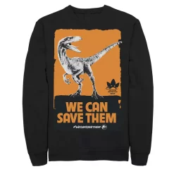 Men's Jurassic World We Can Save Them Poster Sweatshirt