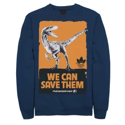 Men's Jurassic World We Can Save Them Poster Sweatshirt 8 Men's Jurassic World We Can Save Them Poster Sweatshirt -Men's Skechers Shoes Shop 4396159 Navy