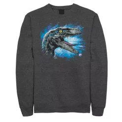 Men's Jurassic World Blue Raptor Splatter Sweatshirt