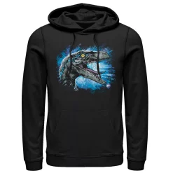 Men's Jurassic World Blue Raptor Splatter Hoodie -Men's Skechers Shoes Shop 4396164 Black