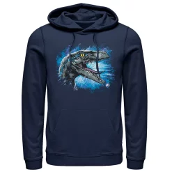 Men's Jurassic World Blue Raptor Splatter Hoodie