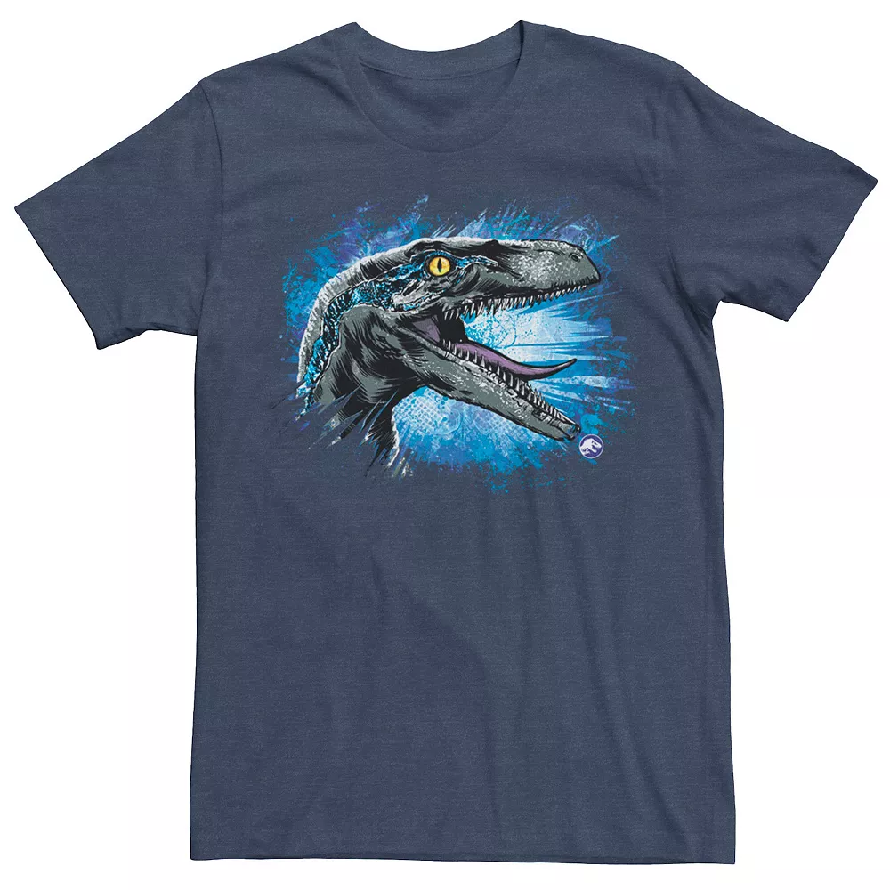 Men's Jurassic World Blue Raptor Splatter Tee 8 Men's Jurassic World Blue Raptor Splatter Tee - Image 6