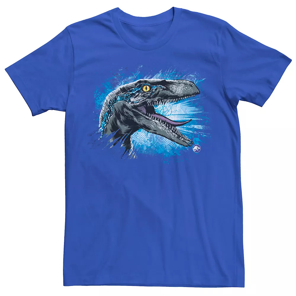Men's Jurassic World Blue Raptor Splatter Tee 6 Men's Jurassic World Blue Raptor Splatter Tee - Image 4