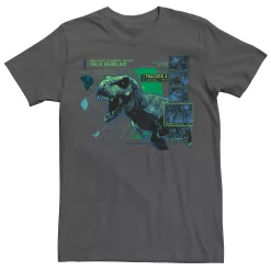 Men's Jurassic World T Rex Isla Nublar Tacker Tee -Men's Skechers Shoes Shop 4396174 Charcoal