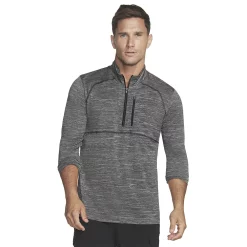 Men's Skechers® On the Road 1/4 Zip -Men's Skechers Shoes Shop 4981363 Alloy Black