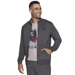 Men's Skechers® Hoodless Hoodie -Men's Skechers Shoes Shop 4981366 Heather Charcoal