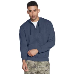 Men's Skechers® GO WALK Full Zip Hoodie -Men's Skechers Shoes Shop 4981371 Indigo