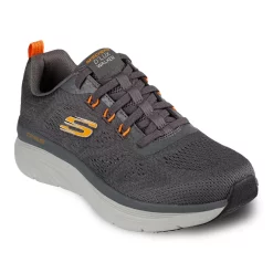 Skechers® Relaxed Fit® D'Lux Walker Commuter Men's Athletic Shoes -Men's Skechers Shoes Shop 5117701 Charcoal Orange